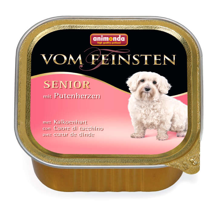 animonda Hunde-Nassfutter Senior mit Putenherzen